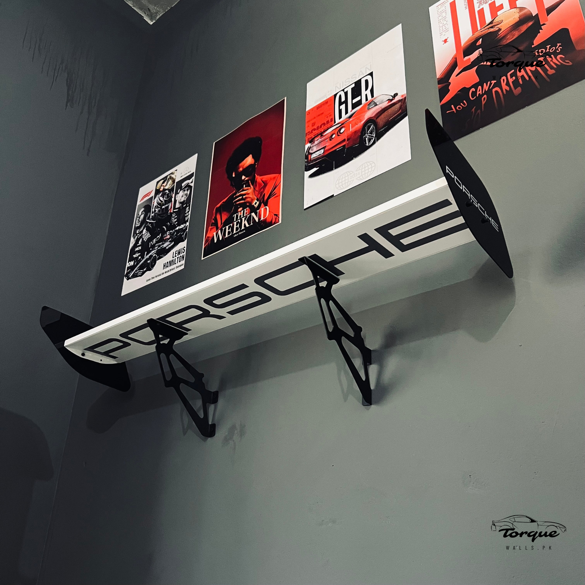 Wall Spoiler Shelf – Modern Automotive Display Shelf