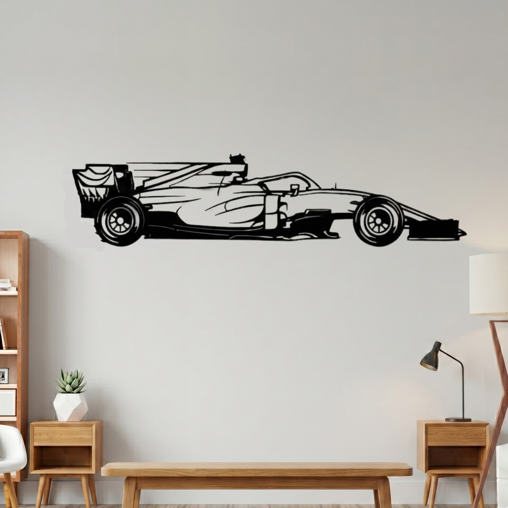 F1 Car Metal Wall Frame – Premium Laser Cut Wall Art