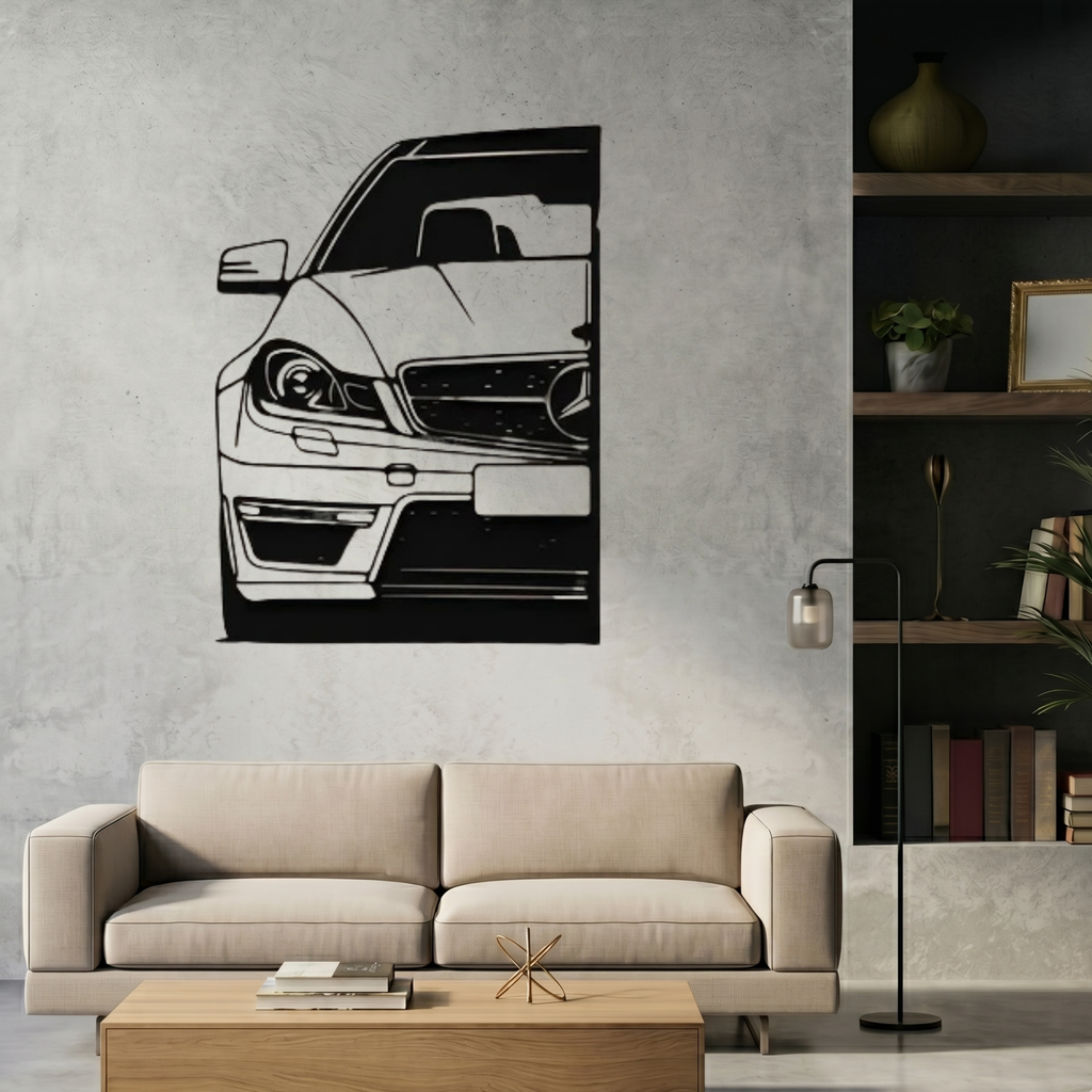 Mercedes-Benz Metal Wall Art – Premium Laser Cut Luxury Car Decor