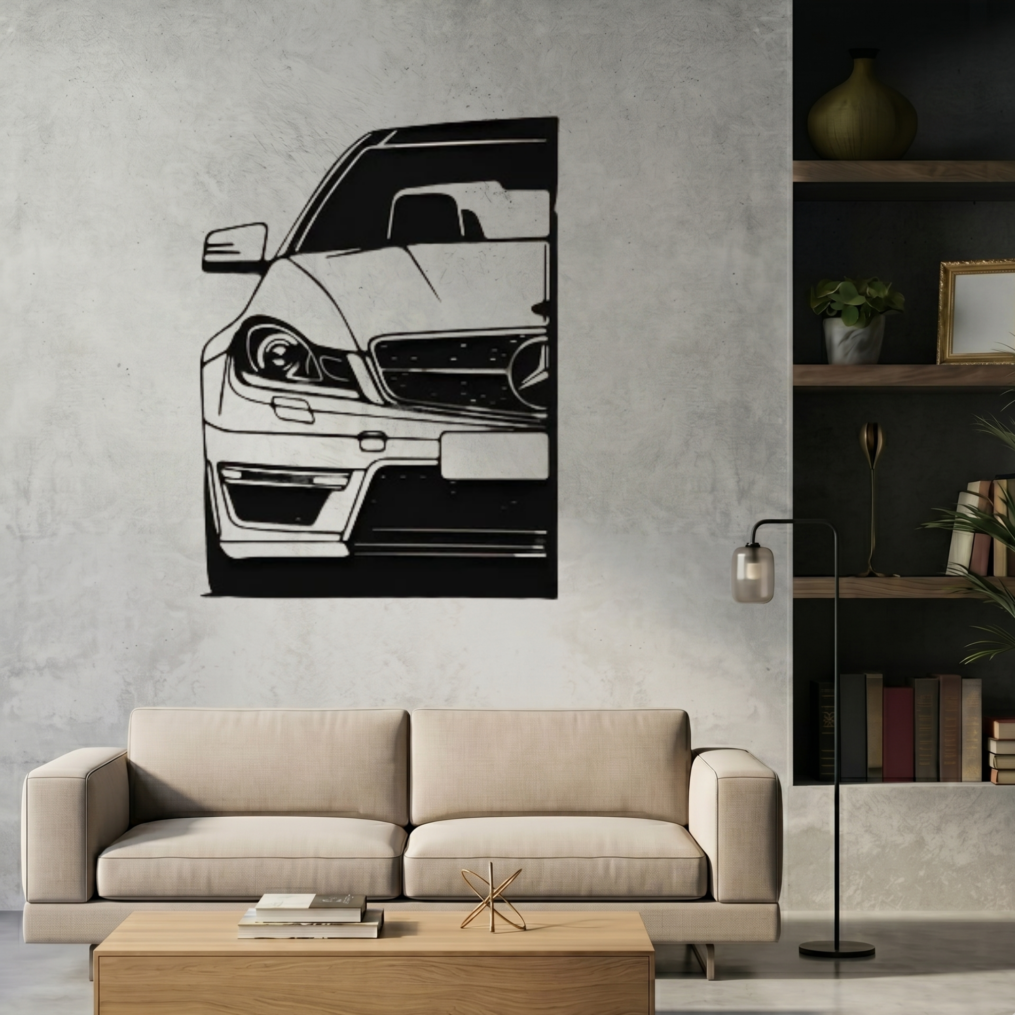 Mercedes-Benz Metal Wall Art – Premium Laser Cut Luxury Car Decor
