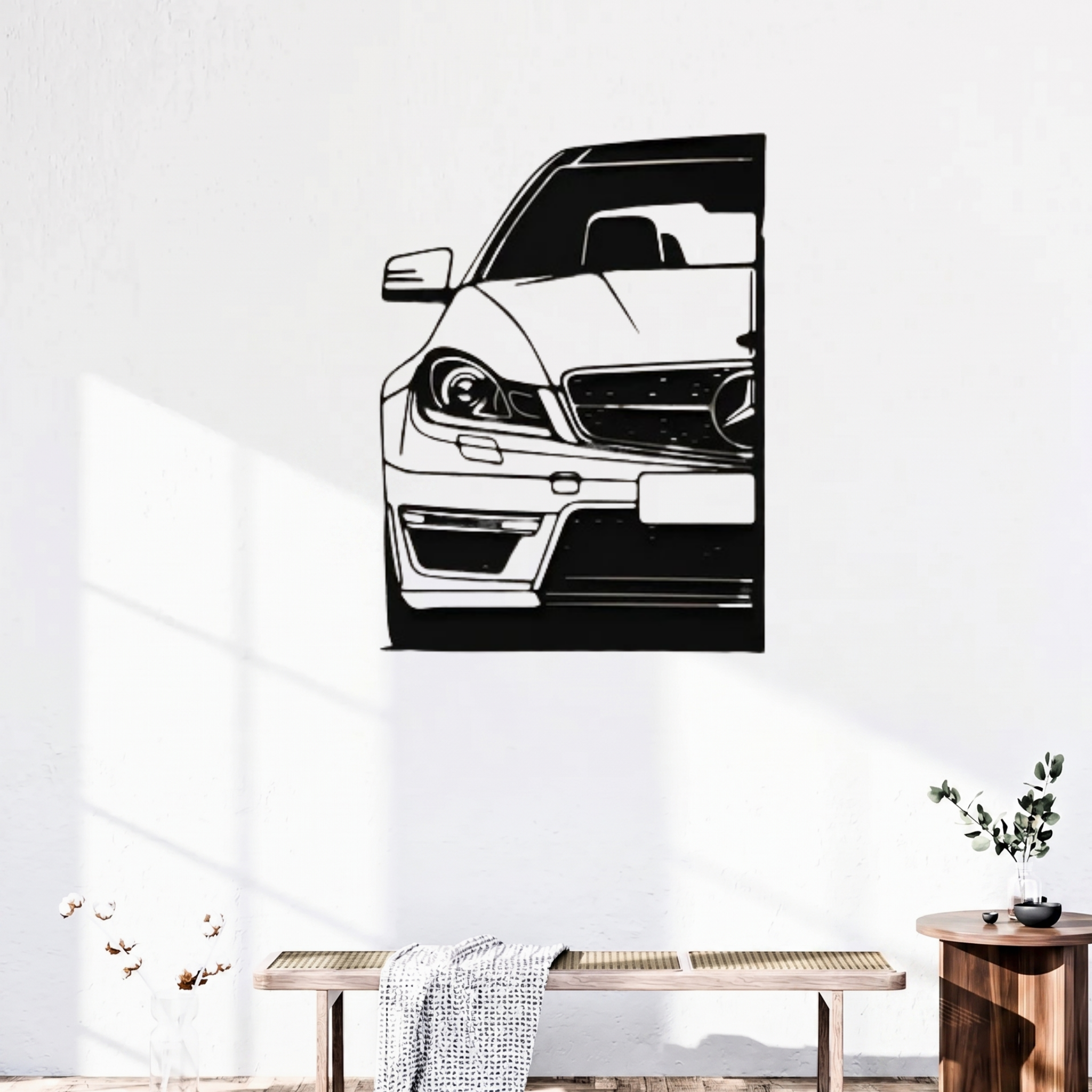 Mercedes-Benz Metal Wall Art – Premium Laser Cut Luxury Car Decor
