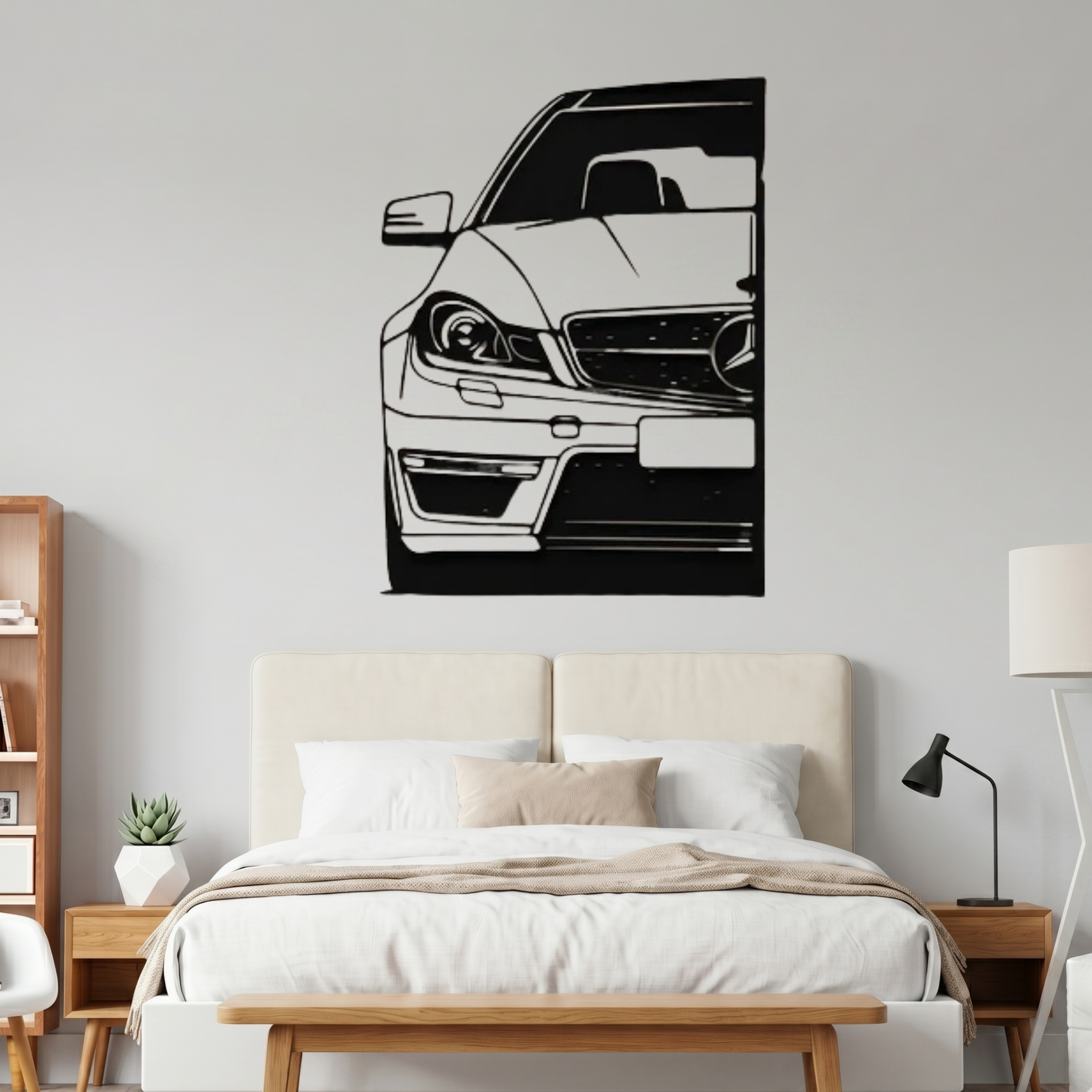 Mercedes-Benz Metal Wall Art – Premium Laser Cut Luxury Car Decor