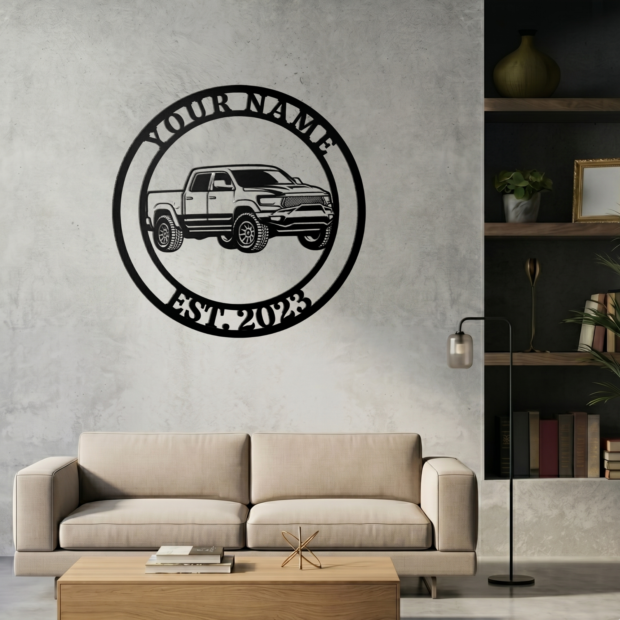 Custom Metal Car Sign, Personalized Garage Wall Art