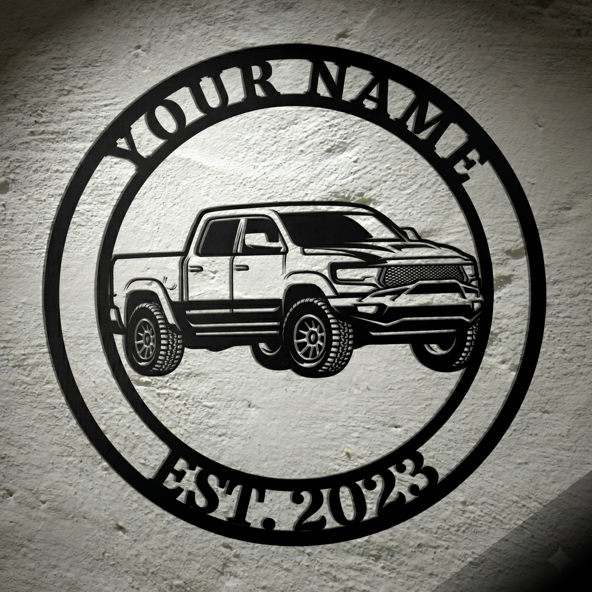 Custom Metal Car Sign, Personalized Garage Wall Art