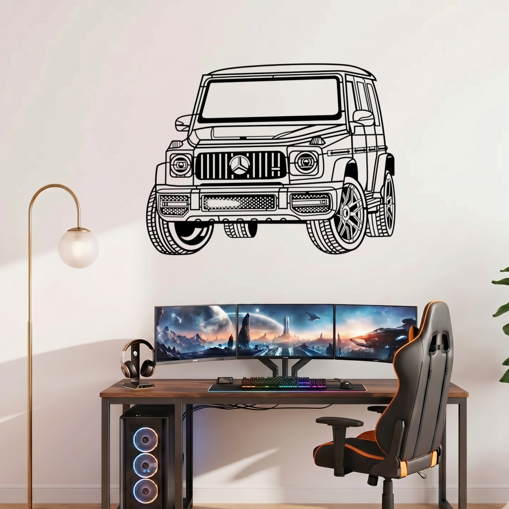 Mercedes-Benz G-Class Laser Cut Metal Wall Art | Premium Steel SUV Silhouette | Torque Walls