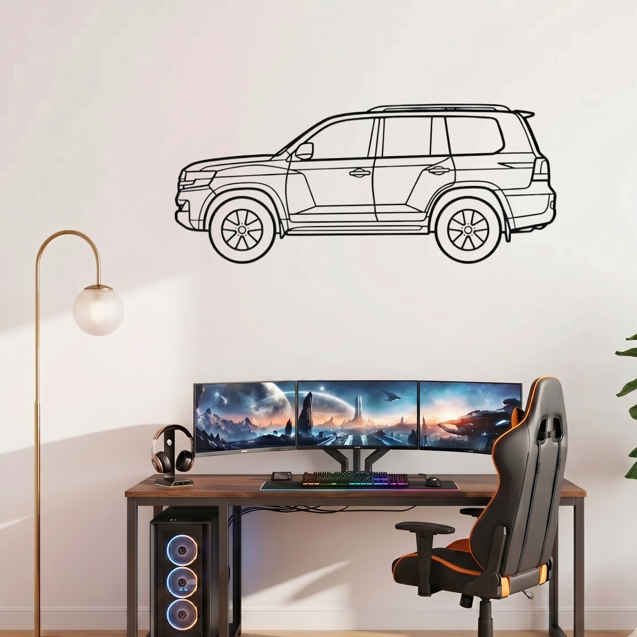 Toyota Land Cruiser Laser Cut Metal Wall Art | Premium Steel SUV Silhouette | Torque Walls