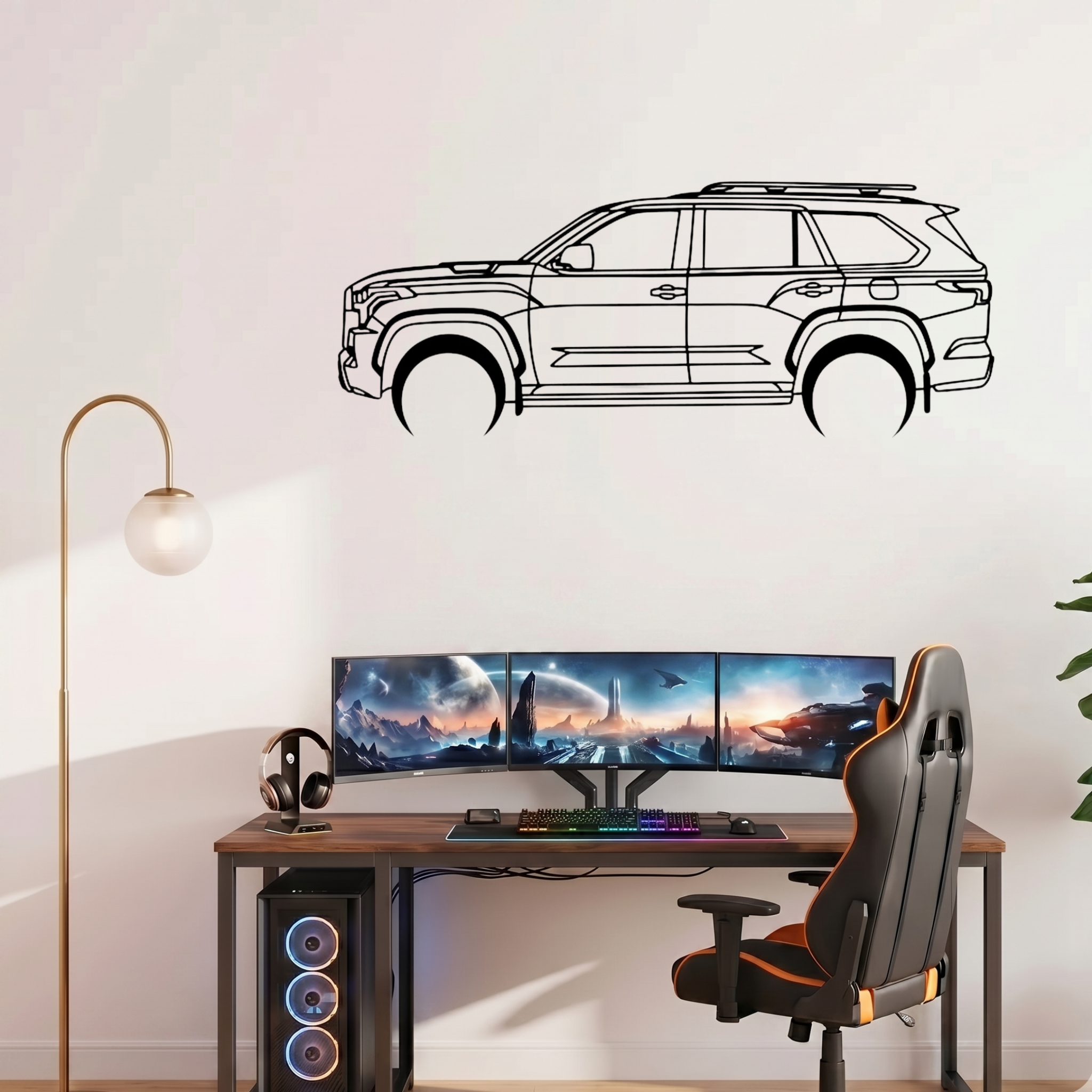 2023 Toyota Sequoia TRD Pro Laser Cut Metal Wall Art | Premium Steel SUV Silhouette | Torque Walls.pk