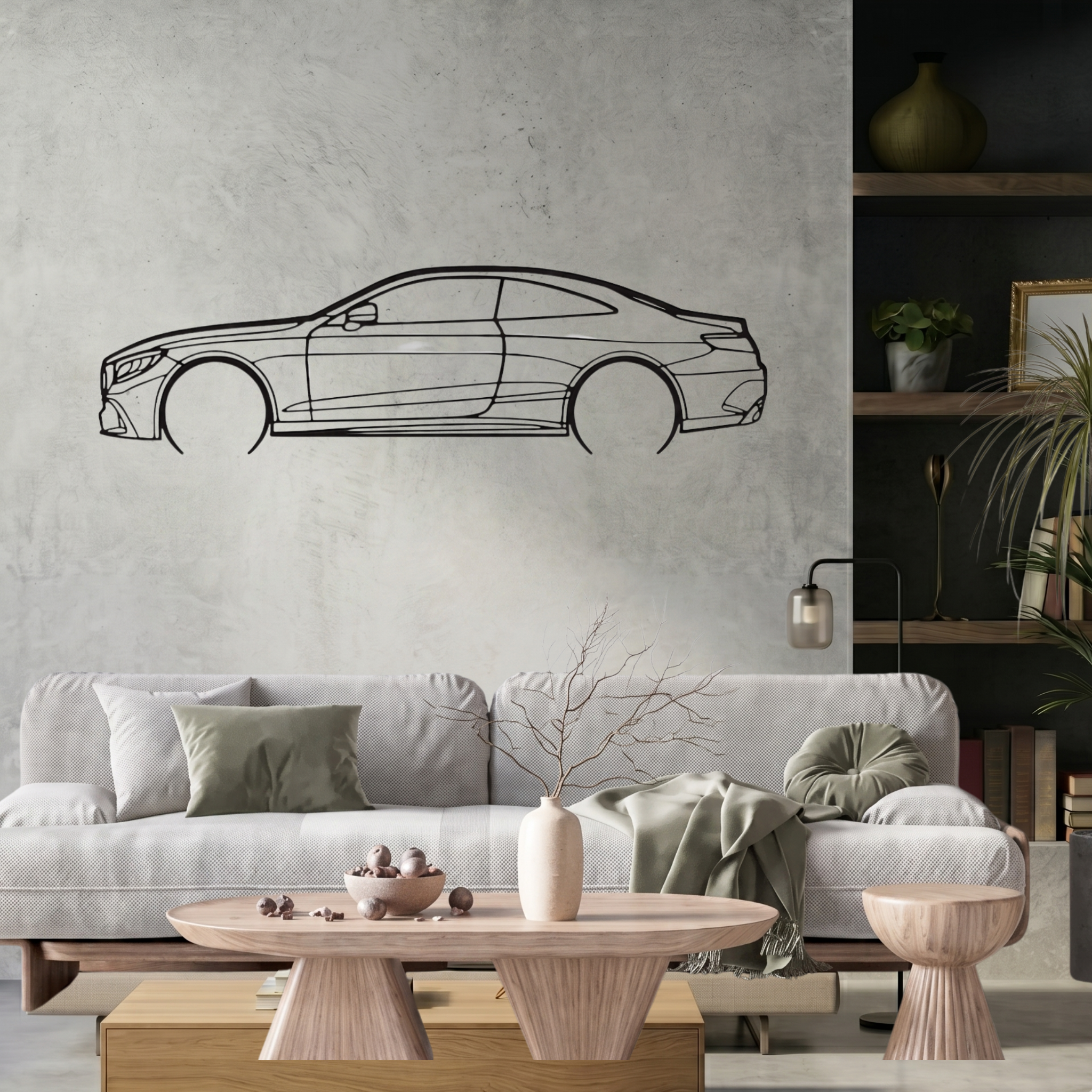 Mercedes-AMG S63 Laser Cut Metal Wall Art | Premium Steel Car Silhouette | Torque Walls