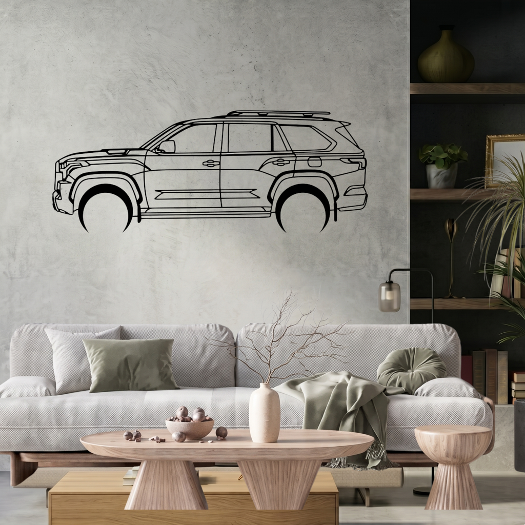 2023 Toyota Sequoia TRD Pro Laser Cut Metal Wall Art | Premium Steel SUV Silhouette | Torque Walls.pk