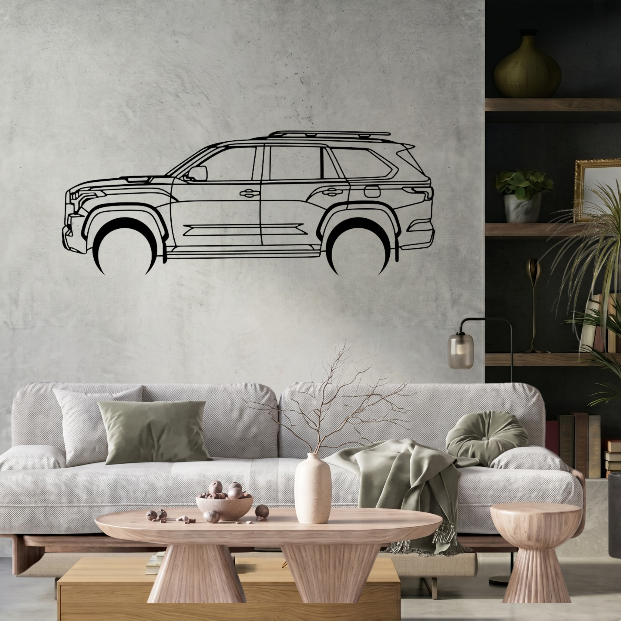 2023 Toyota Sequoia TRD Pro Laser Cut Metal Wall Art | Premium Steel SUV Silhouette | Torque Walls.pk