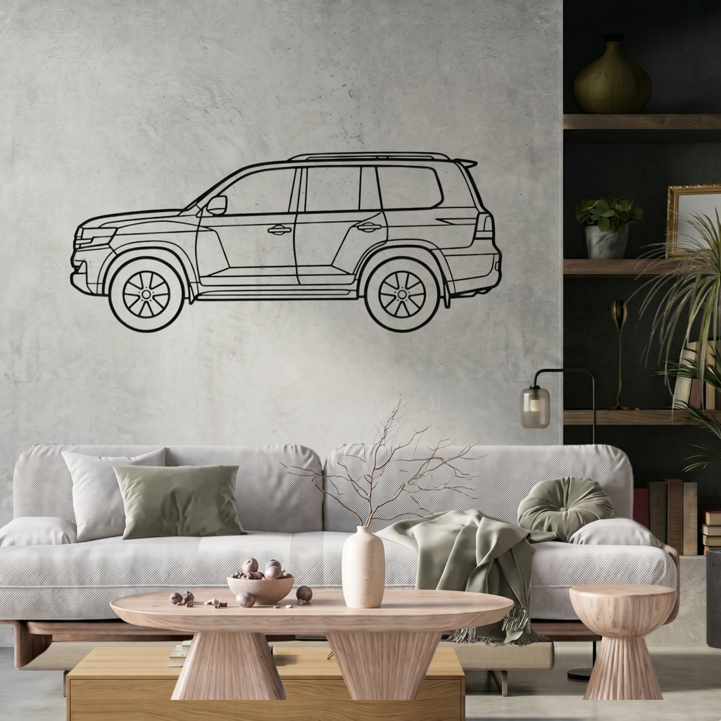 Toyota Land Cruiser Laser Cut Metal Wall Art | Premium Steel SUV Silhouette | Torque Walls