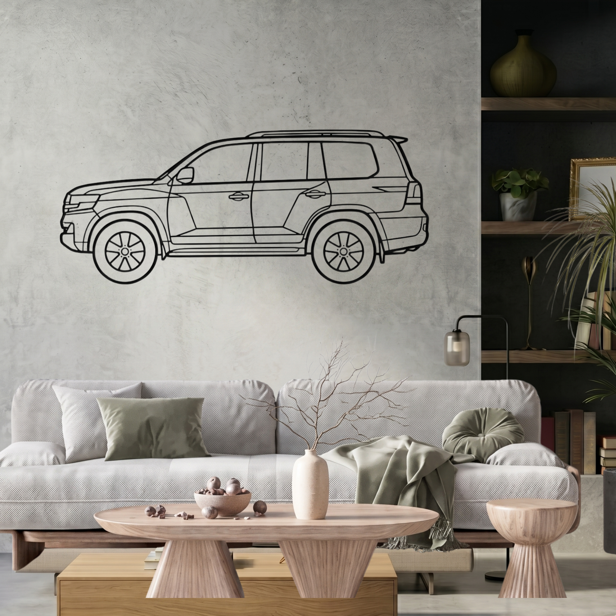 Toyota Land Cruiser Laser Cut Metal Wall Art | Premium Steel SUV Silhouette | Torque Walls