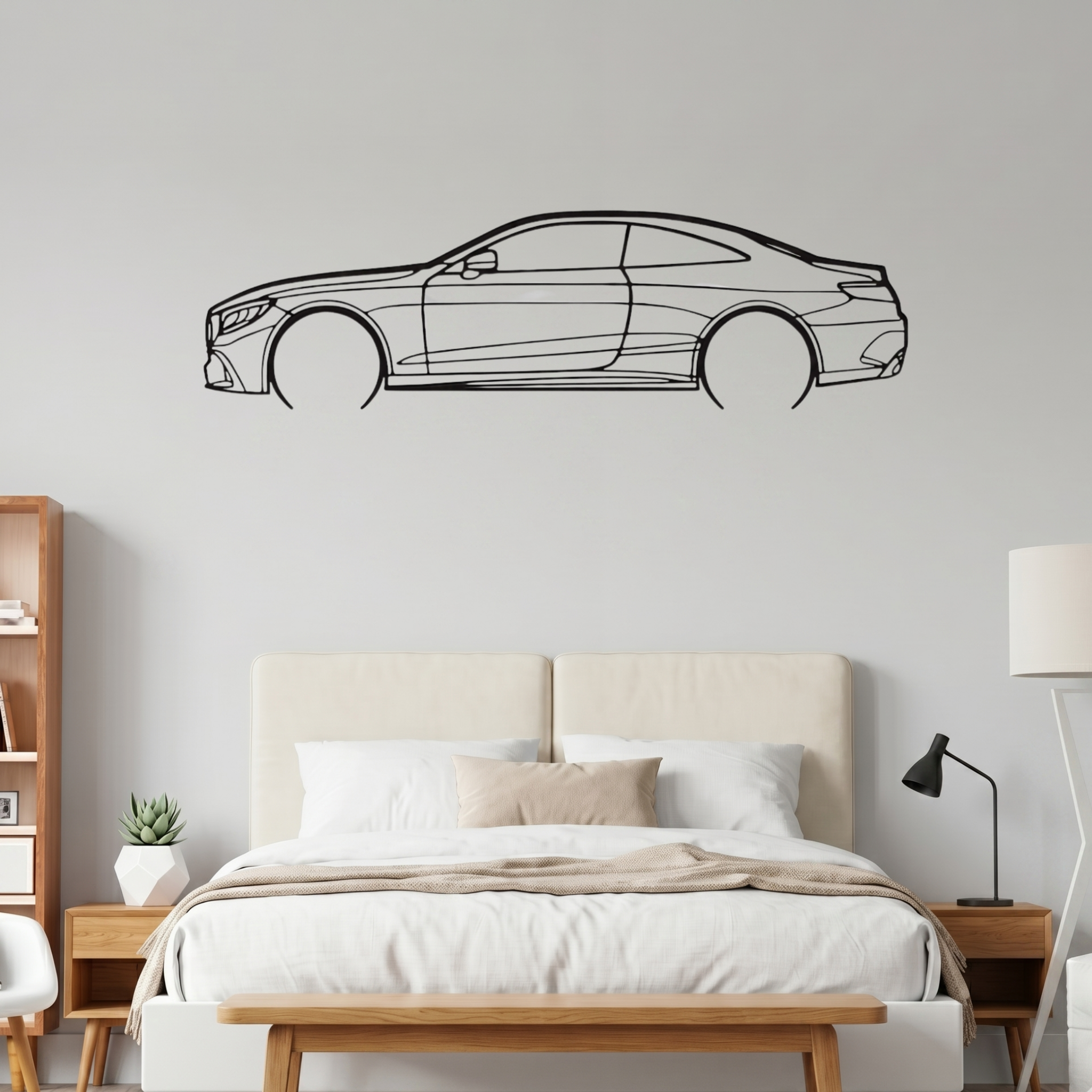 Mercedes-AMG S63 Laser Cut Metal Wall Art | Premium Steel Car Silhouette | Torque Walls