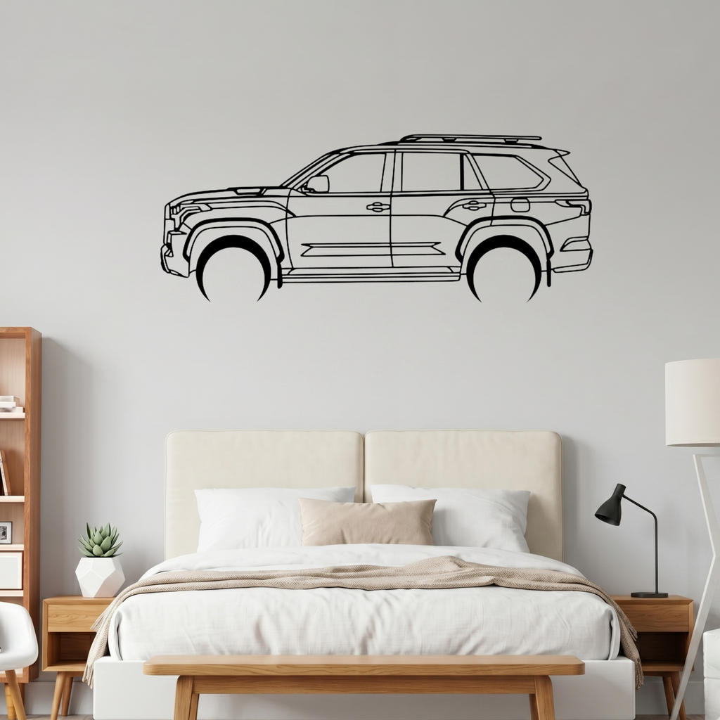2023 Toyota Sequoia TRD Pro Laser Cut Metal Wall Art | Premium Steel SUV Silhouette | Torque Walls.pk