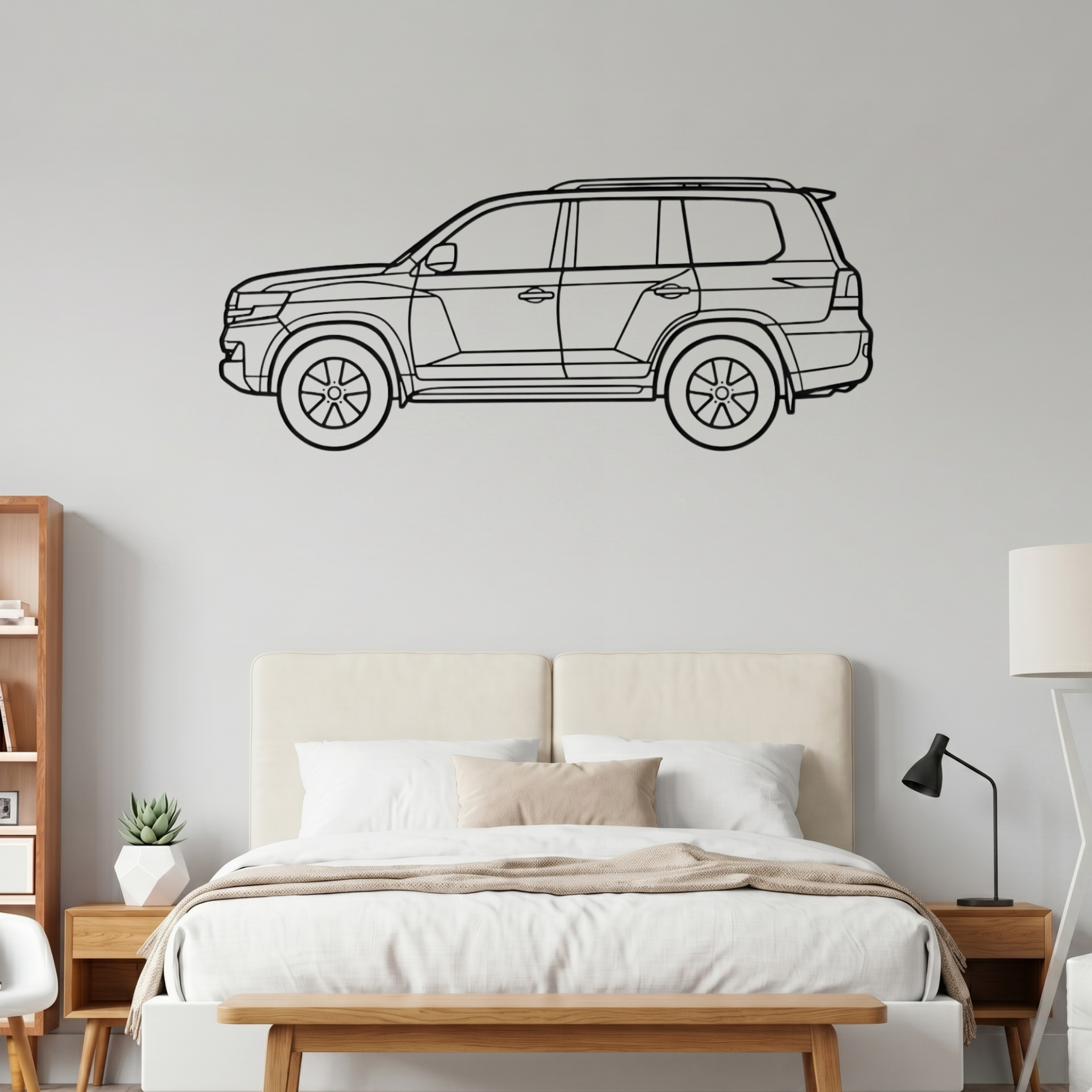 Toyota Land Cruiser Laser Cut Metal Wall Art | Premium Steel SUV Silhouette | Torque Walls