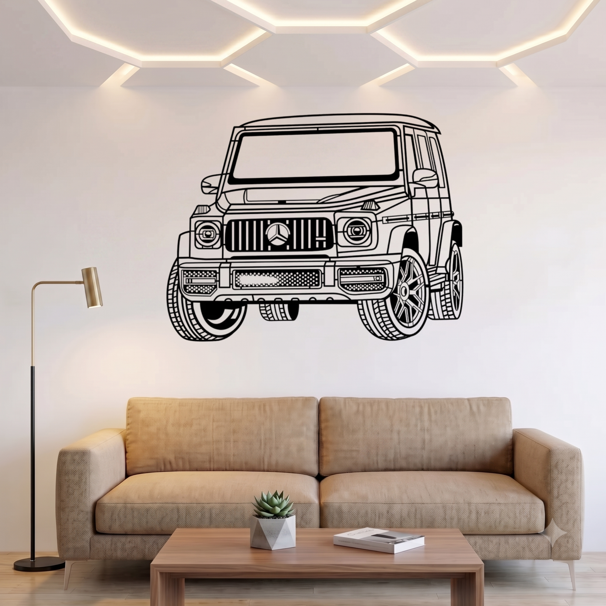 Mercedes-Benz G-Class Laser Cut Metal Wall Art | Premium Steel SUV Silhouette | Torque Walls