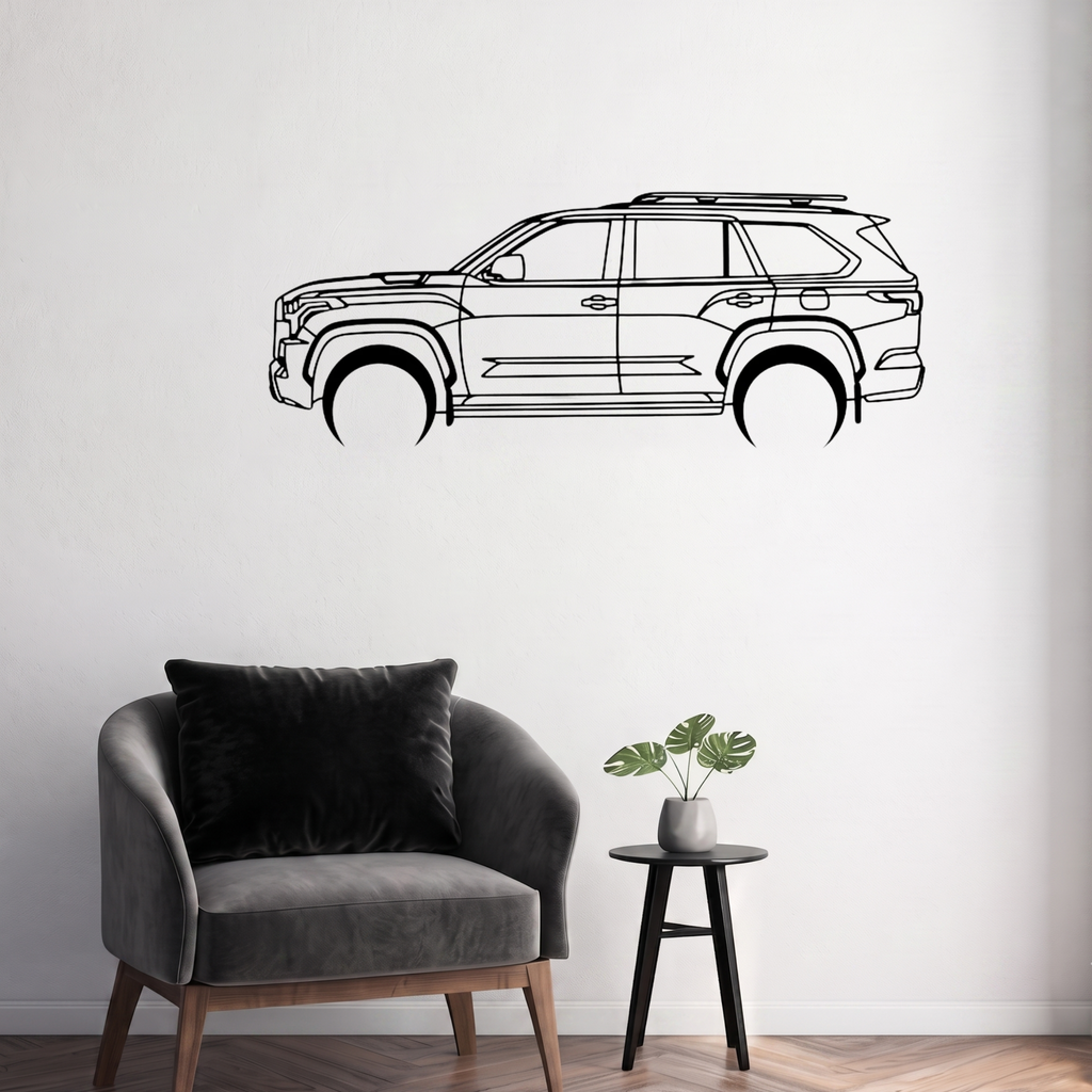 2023 Toyota Sequoia TRD Pro Laser Cut Metal Wall Art | Premium Steel SUV Silhouette | Torque Walls.pk
