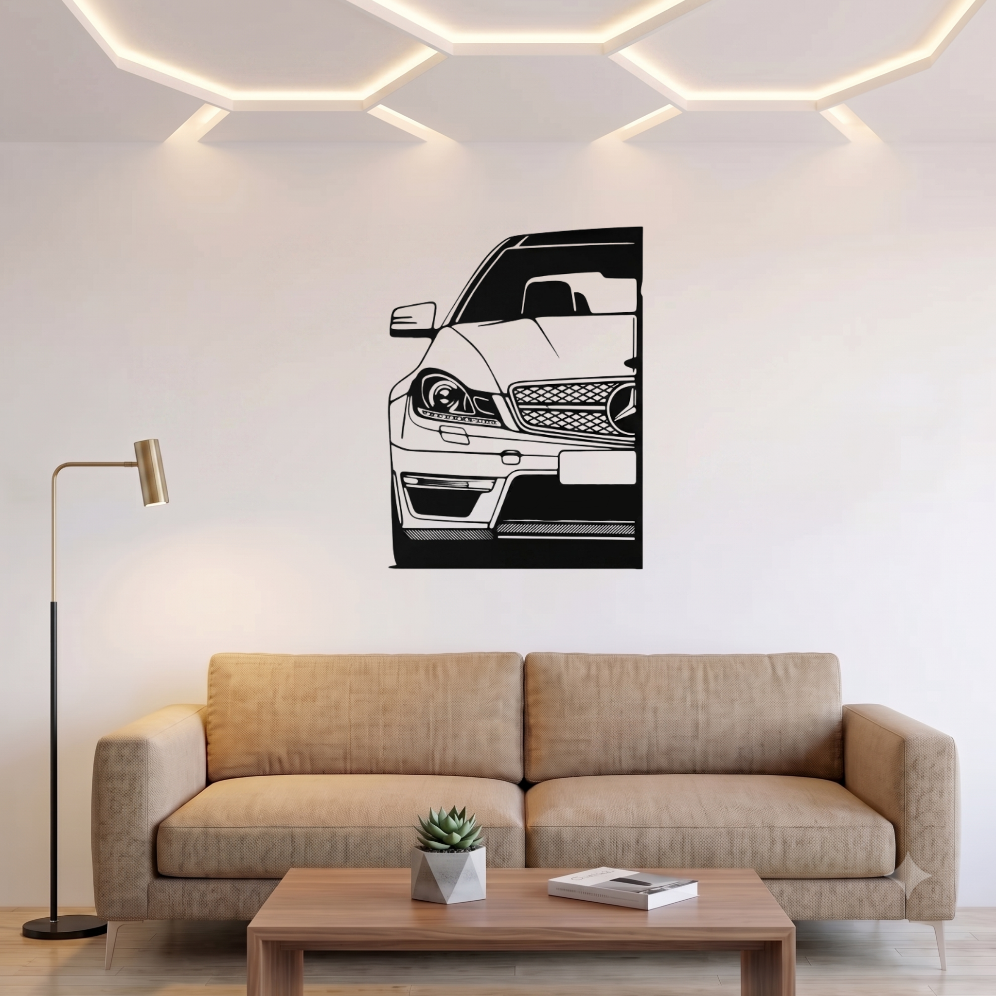 Mercedes-Benz Metal Wall Art – Premium Laser Cut Luxury Car Decor