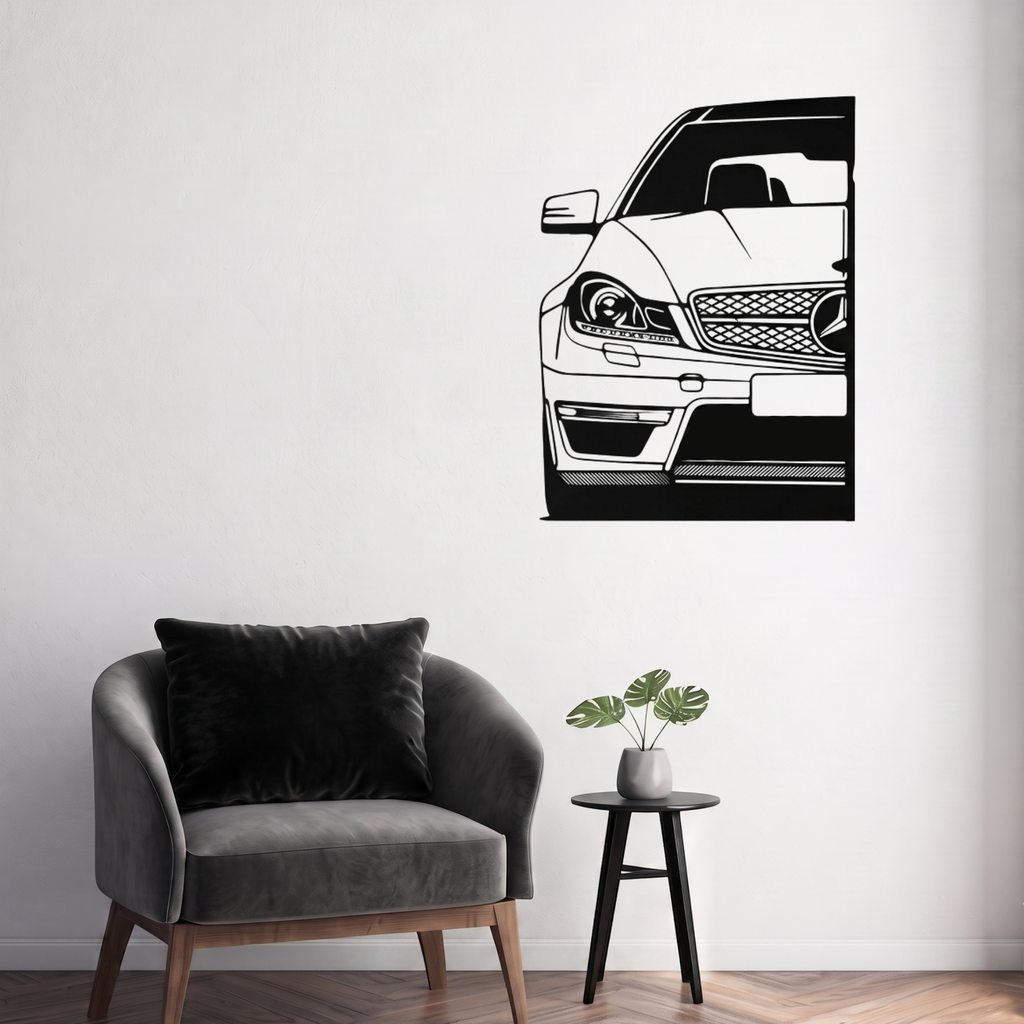 Mercedes-Benz Metal Wall Art – Premium Laser Cut Luxury Car Decor