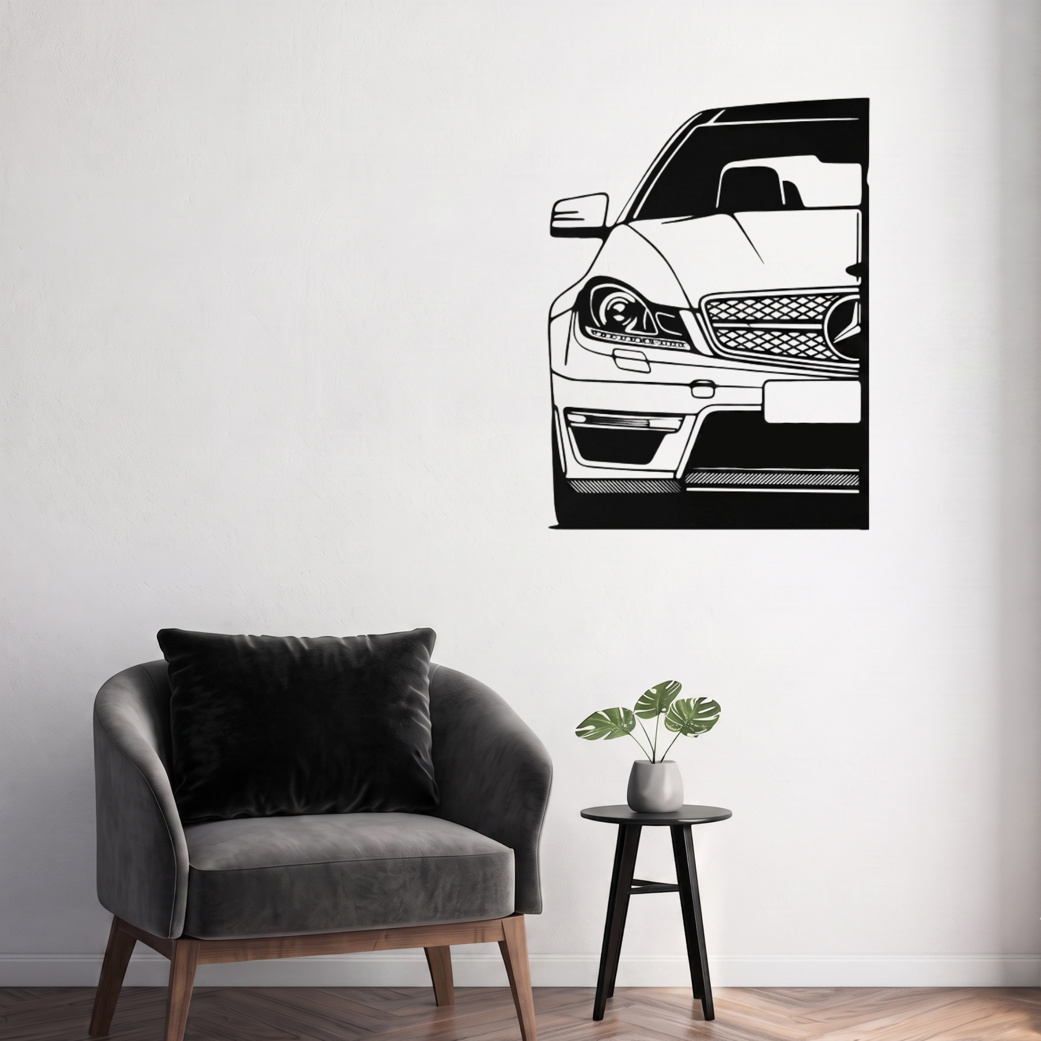 Mercedes-Benz Metal Wall Art – Premium Laser Cut Luxury Car Decor