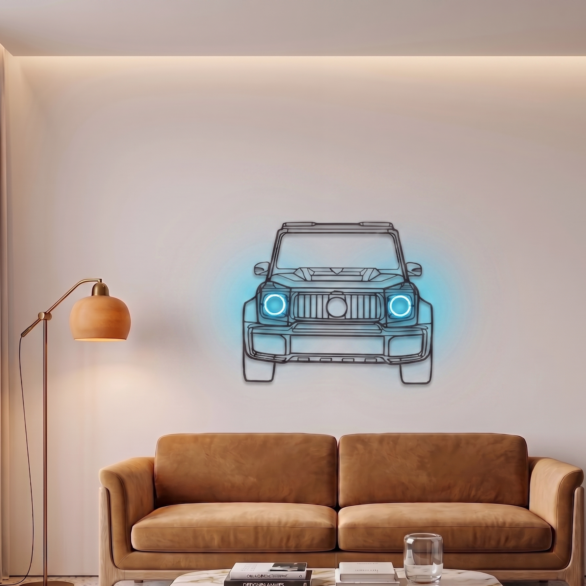Mercedes-Benz G-Class (G-Wagon) Neon Metal Wall Art | Laser Cut Steel Wall Decor with RGB LED | Torque Walls