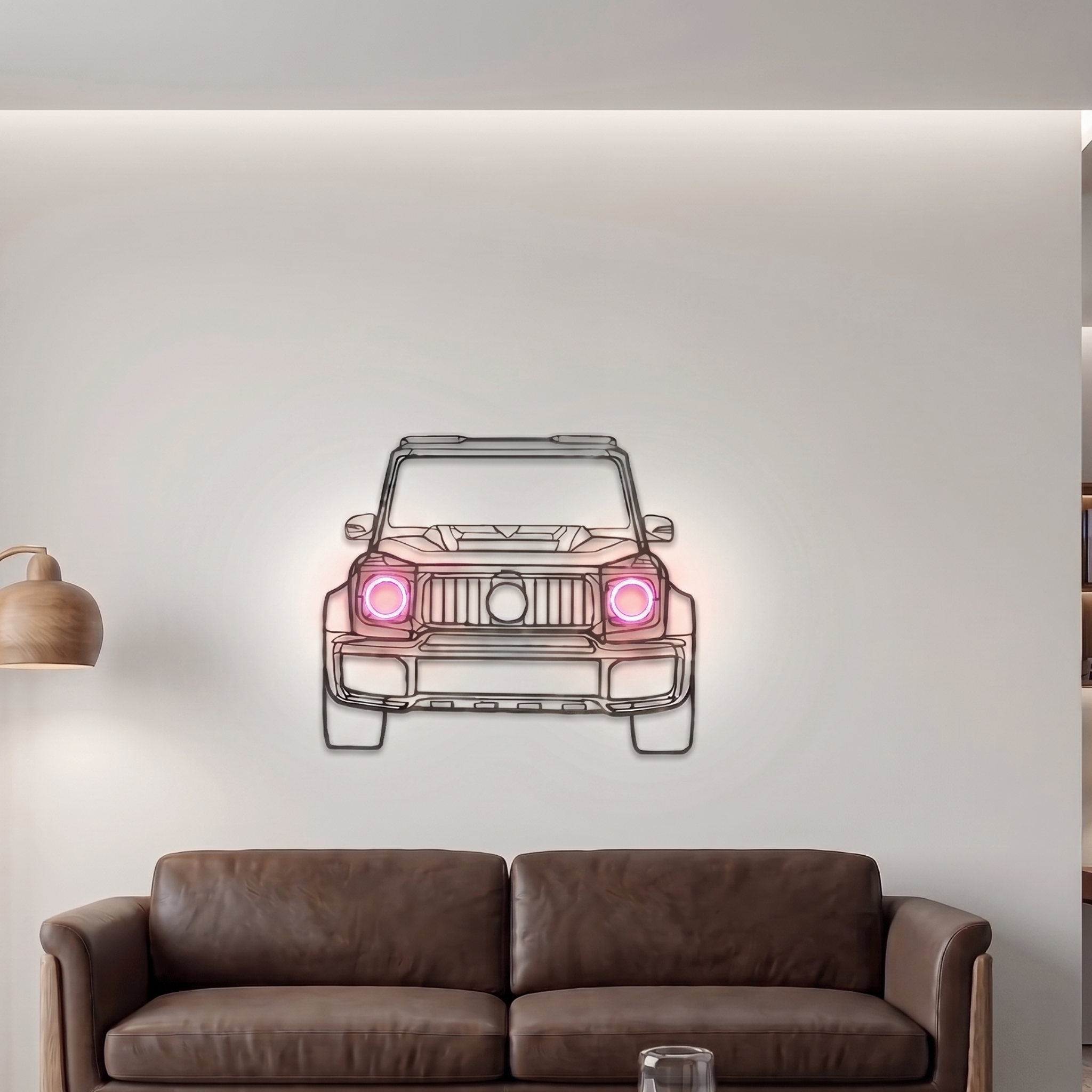 Mercedes-Benz G-Class (G-Wagon) Neon Metal Wall Art | Laser Cut Steel Wall Decor with RGB LED | Torque Walls