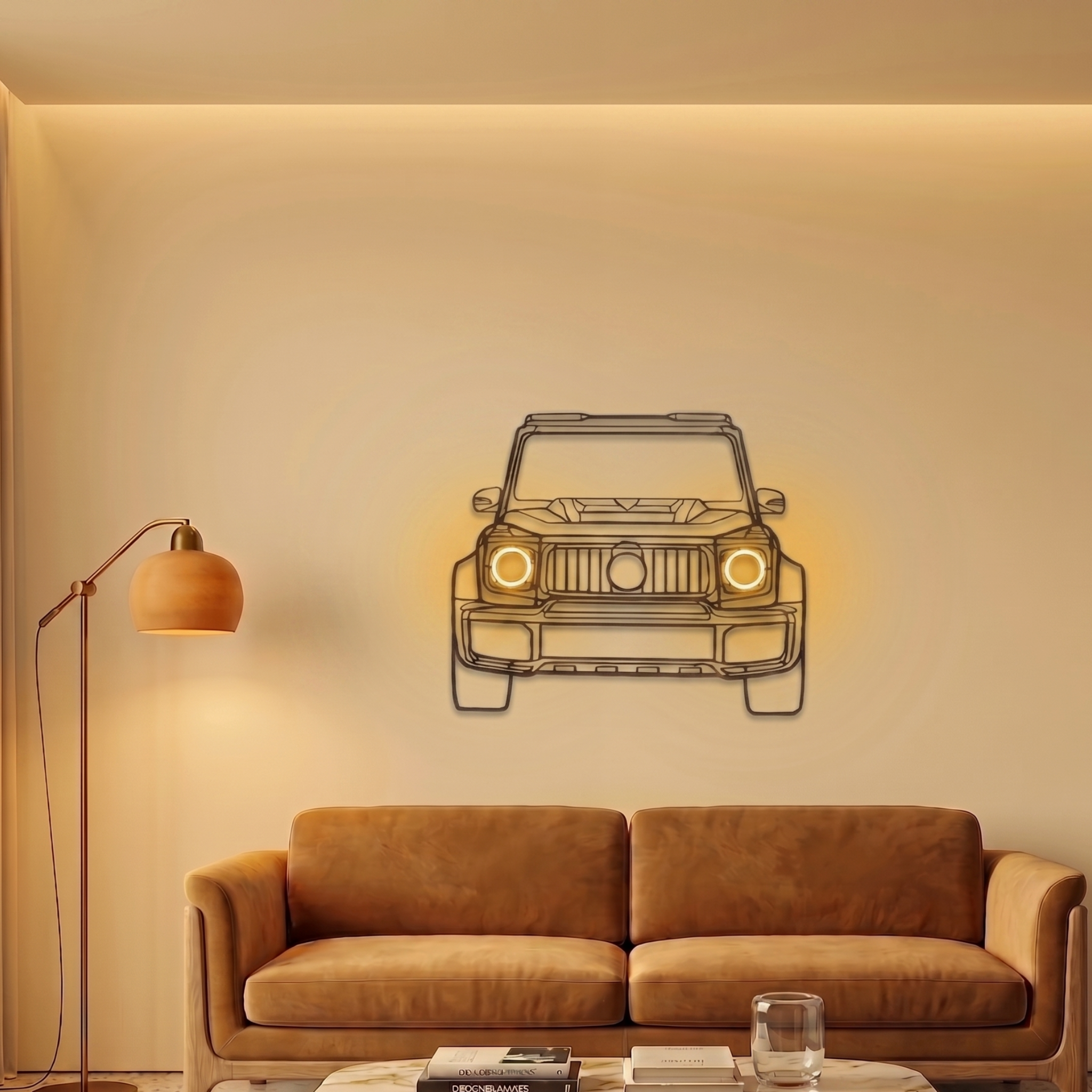 Mercedes-Benz G-Class (G-Wagon) Neon Metal Wall Art | Laser Cut Steel Wall Decor with RGB LED | Torque Walls