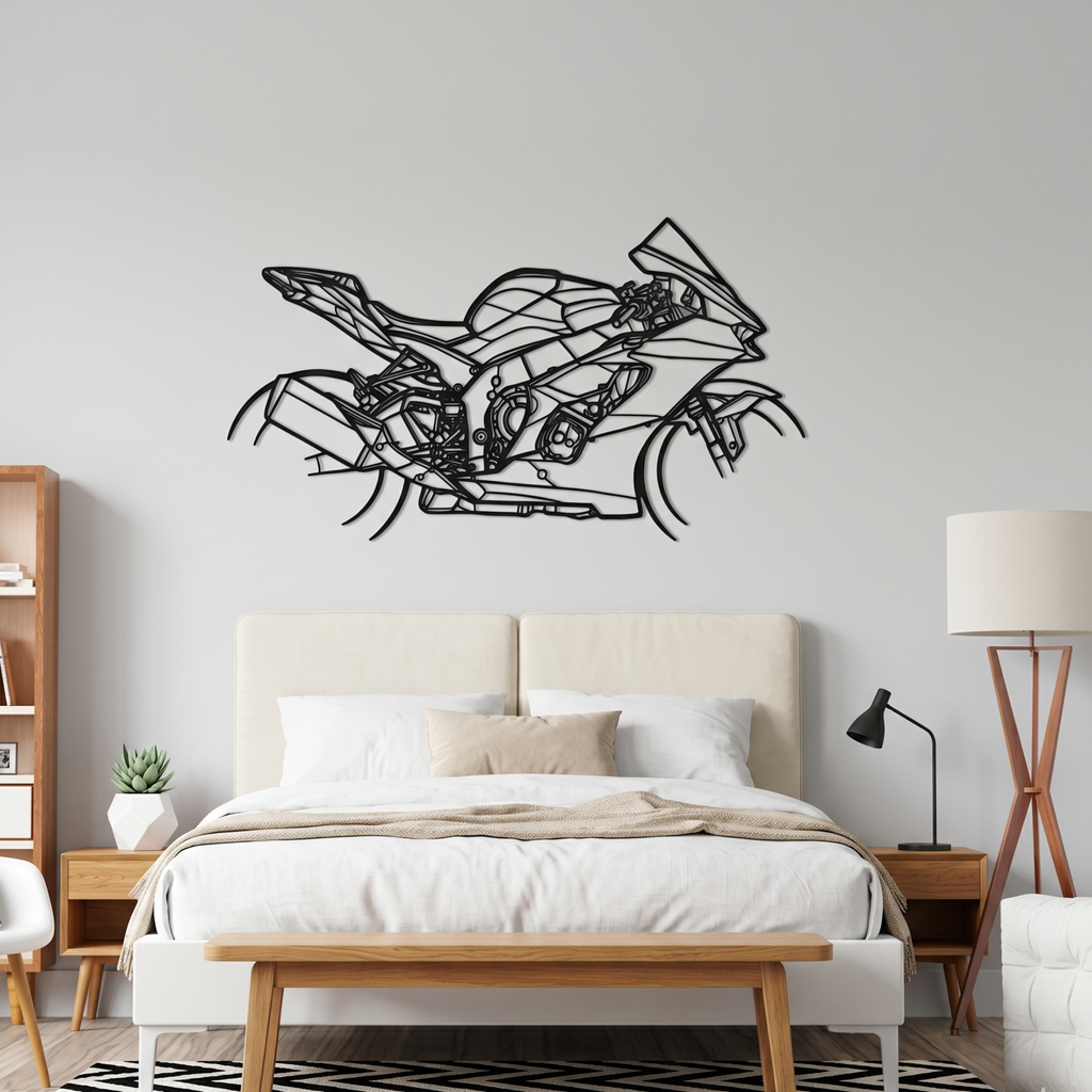 Kawasaki ZX-10R Metal Wall Art – Premium Laser Cut Bike Frame Decor