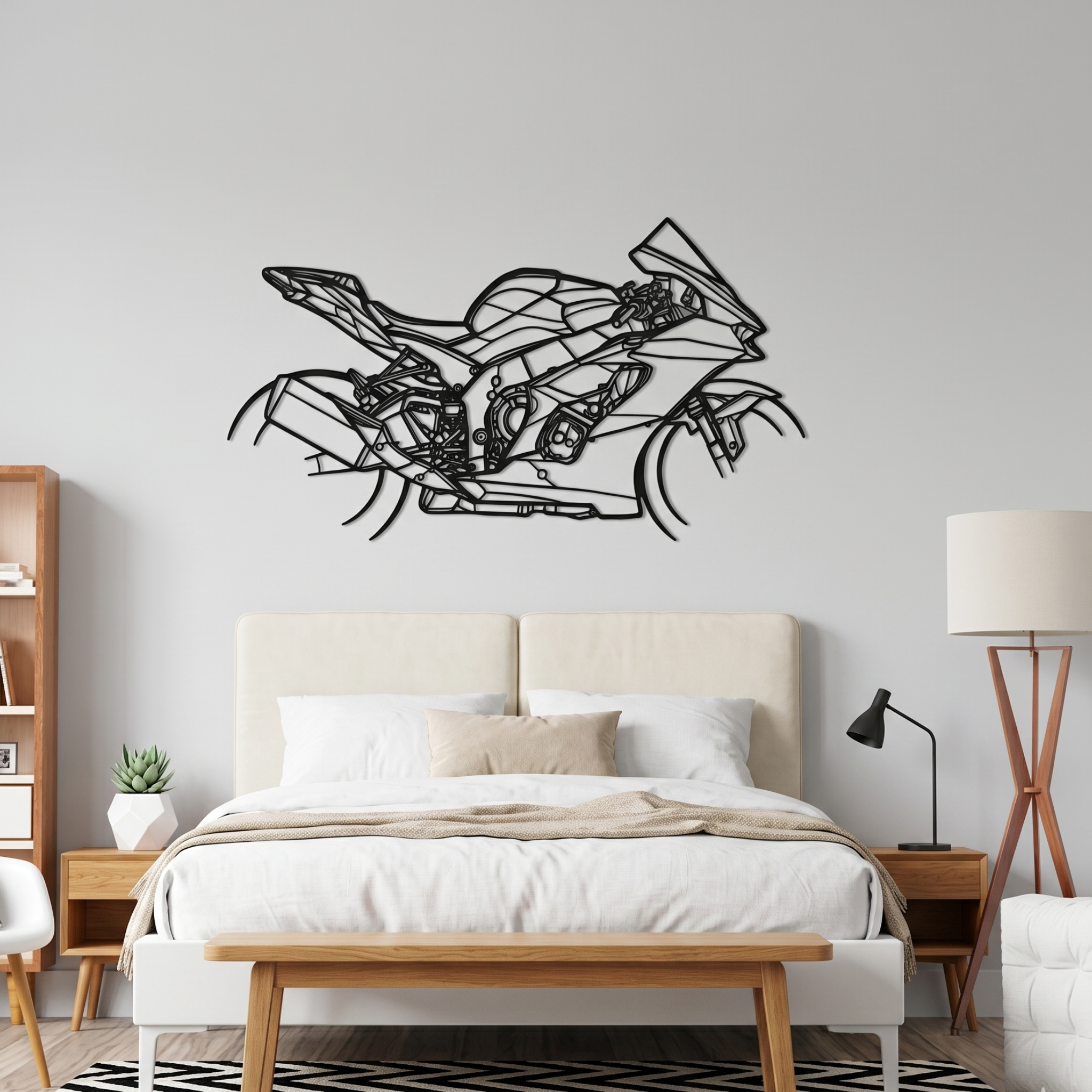 Kawasaki ZX-10R Metal Wall Art – Premium Laser Cut Bike Frame Decor