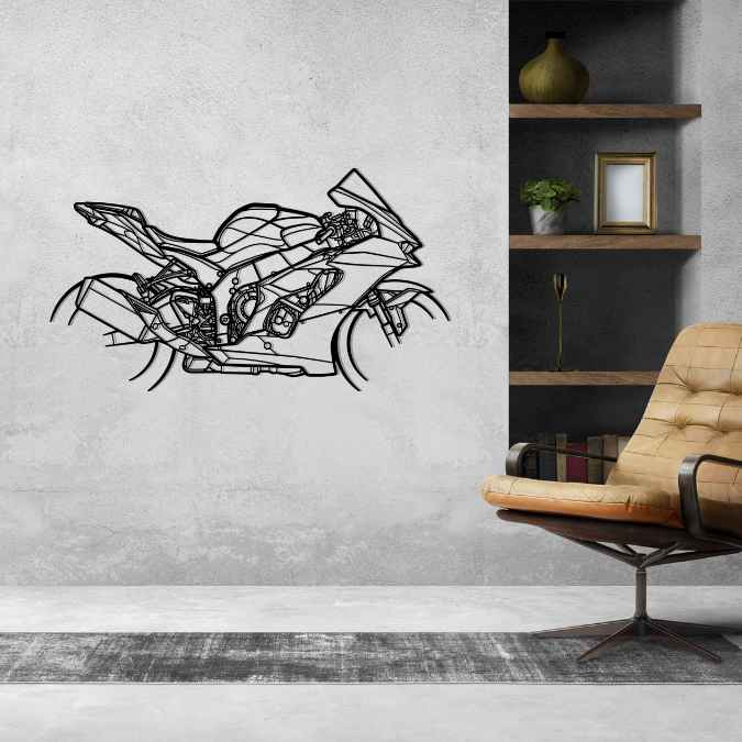 Kawasaki ZX-10R Metal Wall Art – Premium Laser Cut Bike Frame Decor