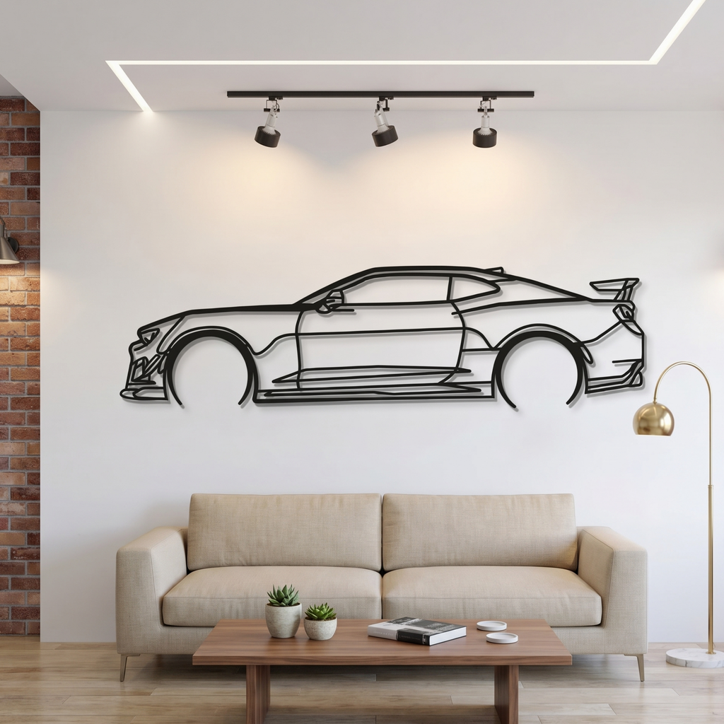 Chevrolet Camaro Metal Wall Frame – Premium Laser Cut Car Wall Art