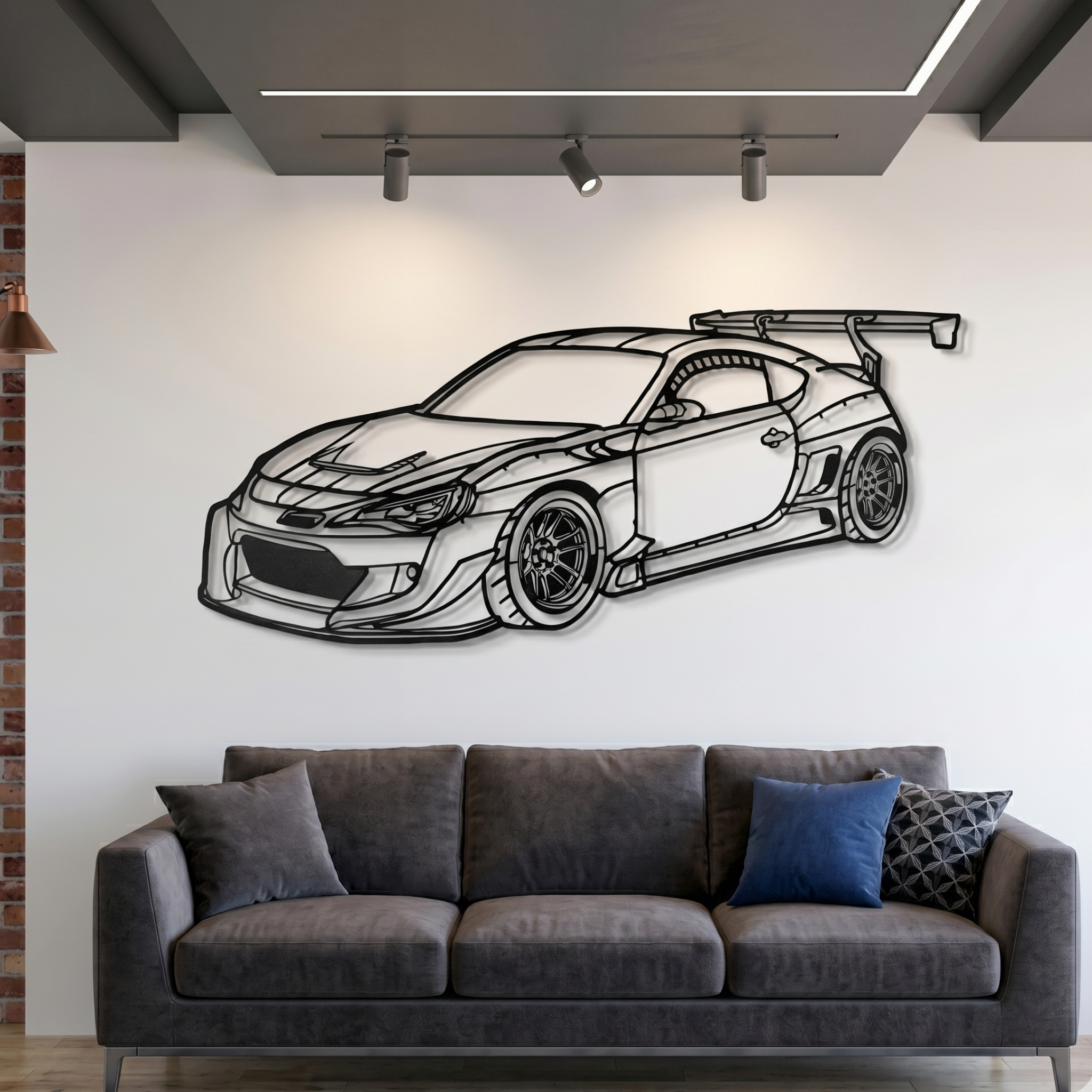 Toyota GT86 Metal Wall Art – Laser Cut Automotive Decor for Car Enthusiasts