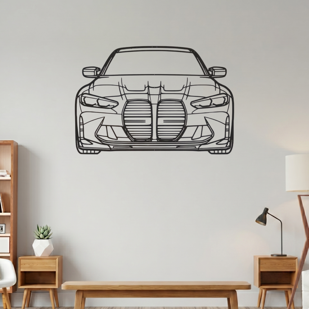 BMW M3 Car Wall Art: Laser Cut Garage Decor