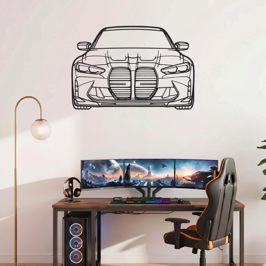 BMW M3 Car Wall Art: Laser Cut Garage Decor