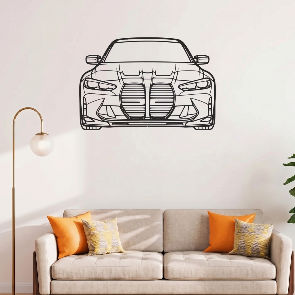 BMW M3 Car Wall Art: Laser Cut Garage Decor