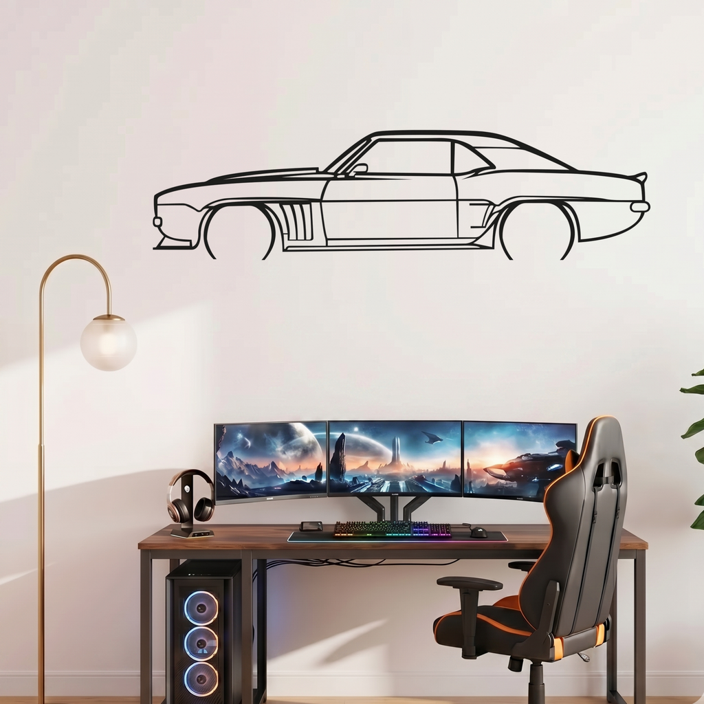 Premium Metal Wall Frame – Laser Cut Automotive Wall Art
