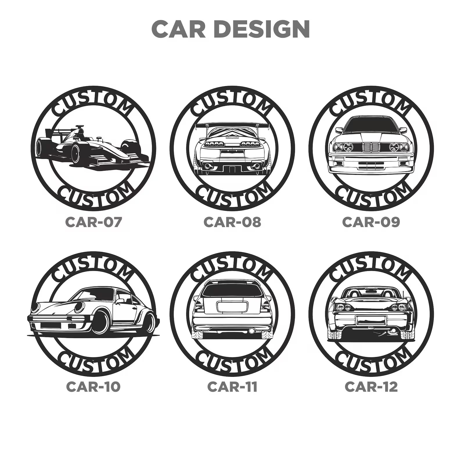 Custom Metal Car Sign, Personalized Garage Wall Art