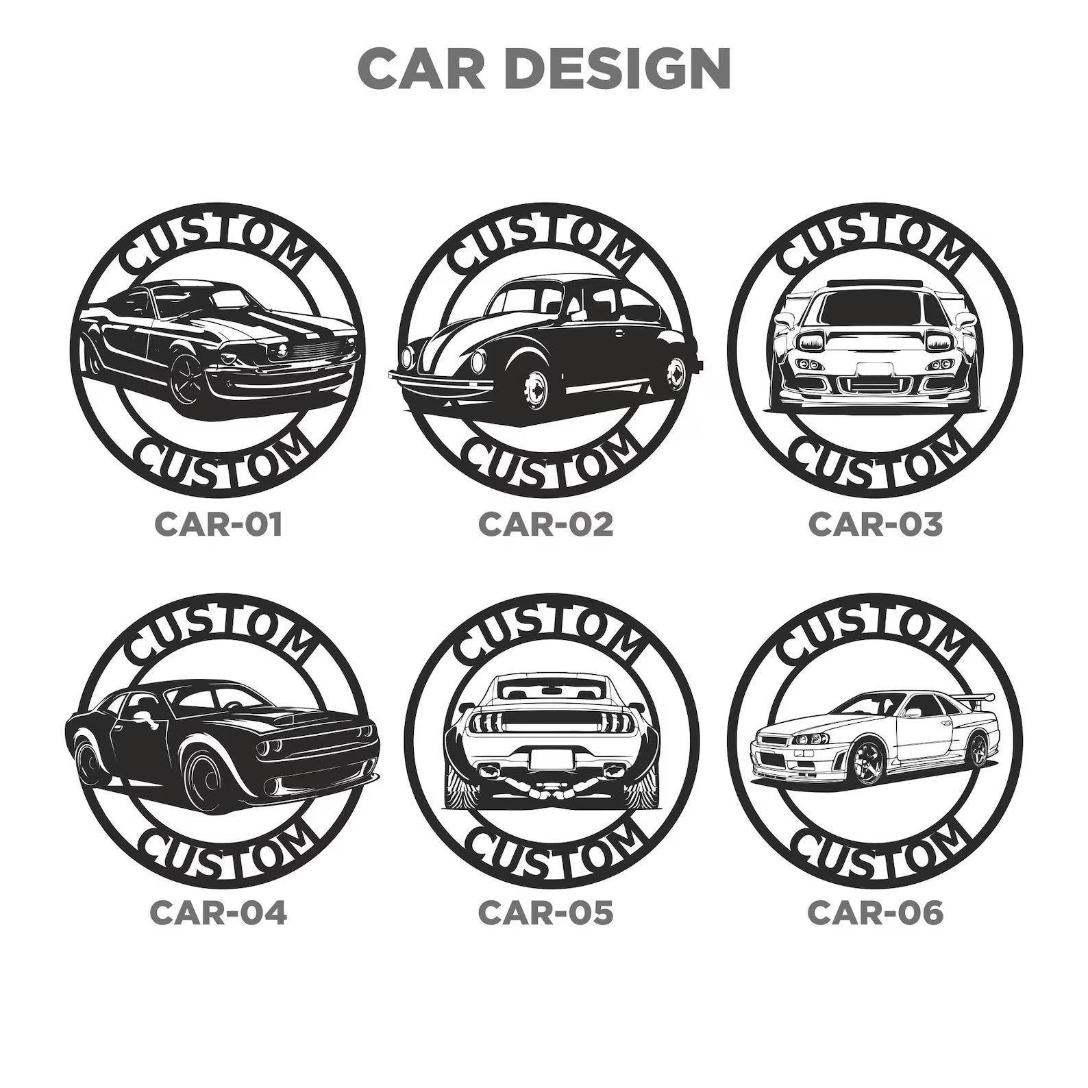 Custom Metal Car Sign, Personalized Garage Wall Art