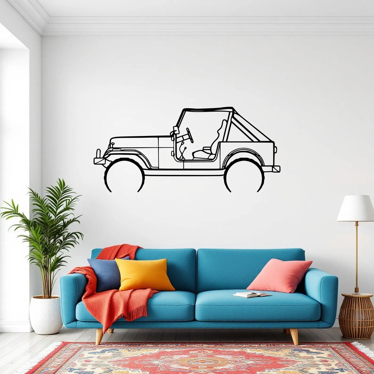 Jeep CJ7 1980 Metal Car Wall Art | Laser Cut Steel Wall Decor | Torque Walls