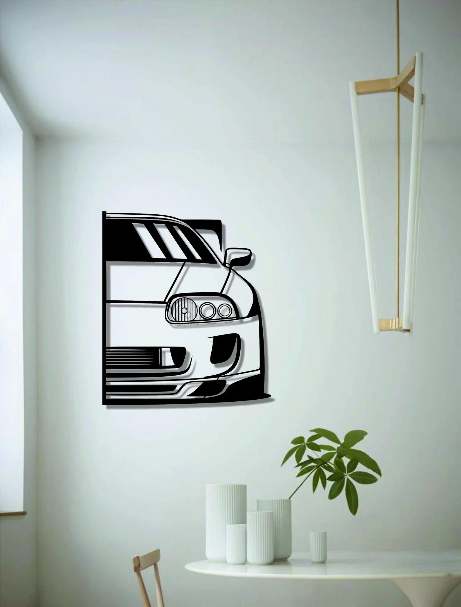 Toyota Supra Front Metal Car Wall Art | Laser Cut Steel Wall Decor | Torque Walls