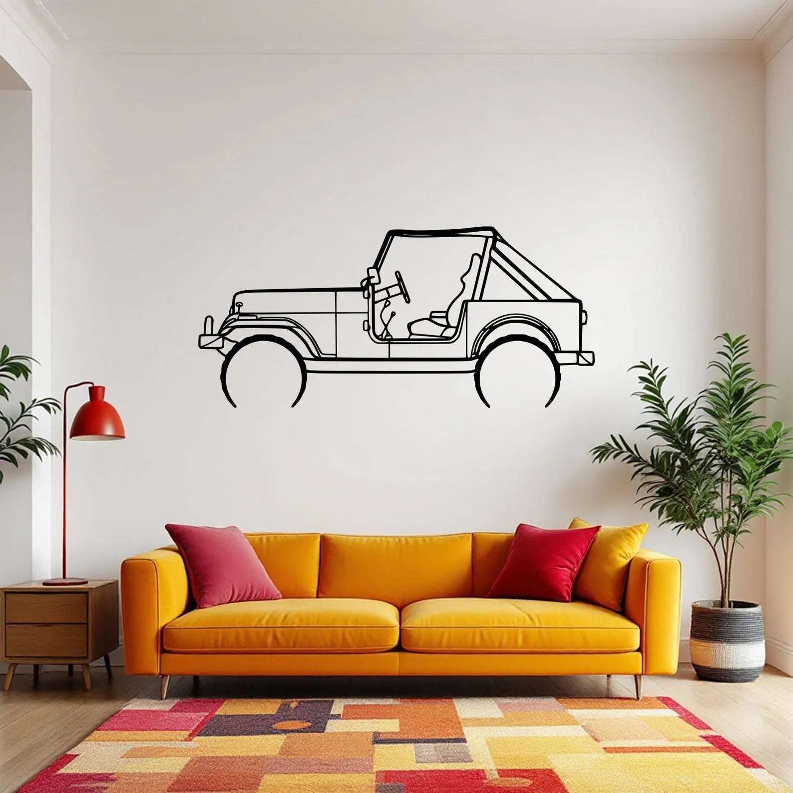 Jeep CJ7 1980 Metal Car Wall Art | Laser Cut Steel Wall Decor | Torque Walls