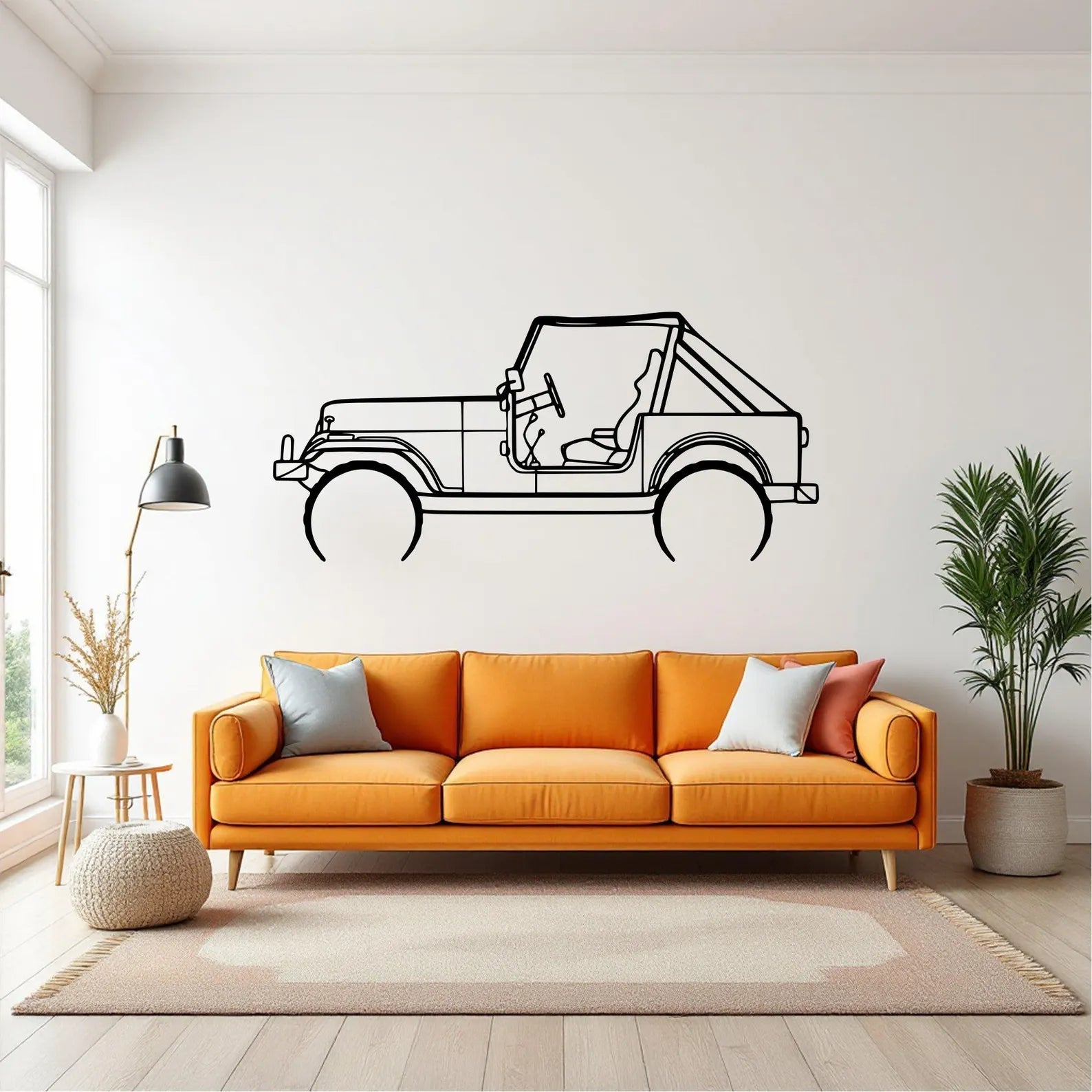 Jeep CJ7 1980 Metal Car Wall Art | Laser Cut Steel Wall Decor | Torque Walls