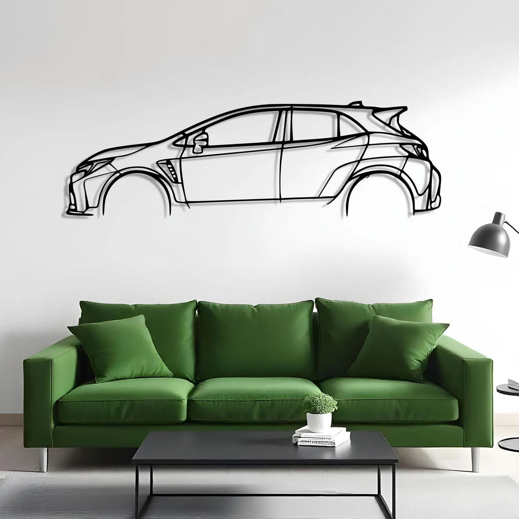 Toyota GR Corolla Metal Car Wall Art | Laser Cut Steel Wall Decor | Torque Walls