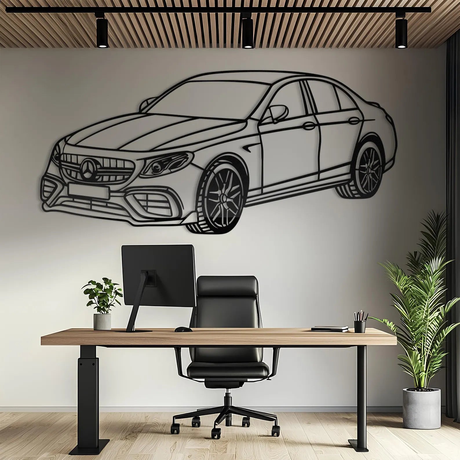 Mercedes-Benz AMG Metal Car Wall Art | Laser Cut Steel Wall Decor | Torque Walls