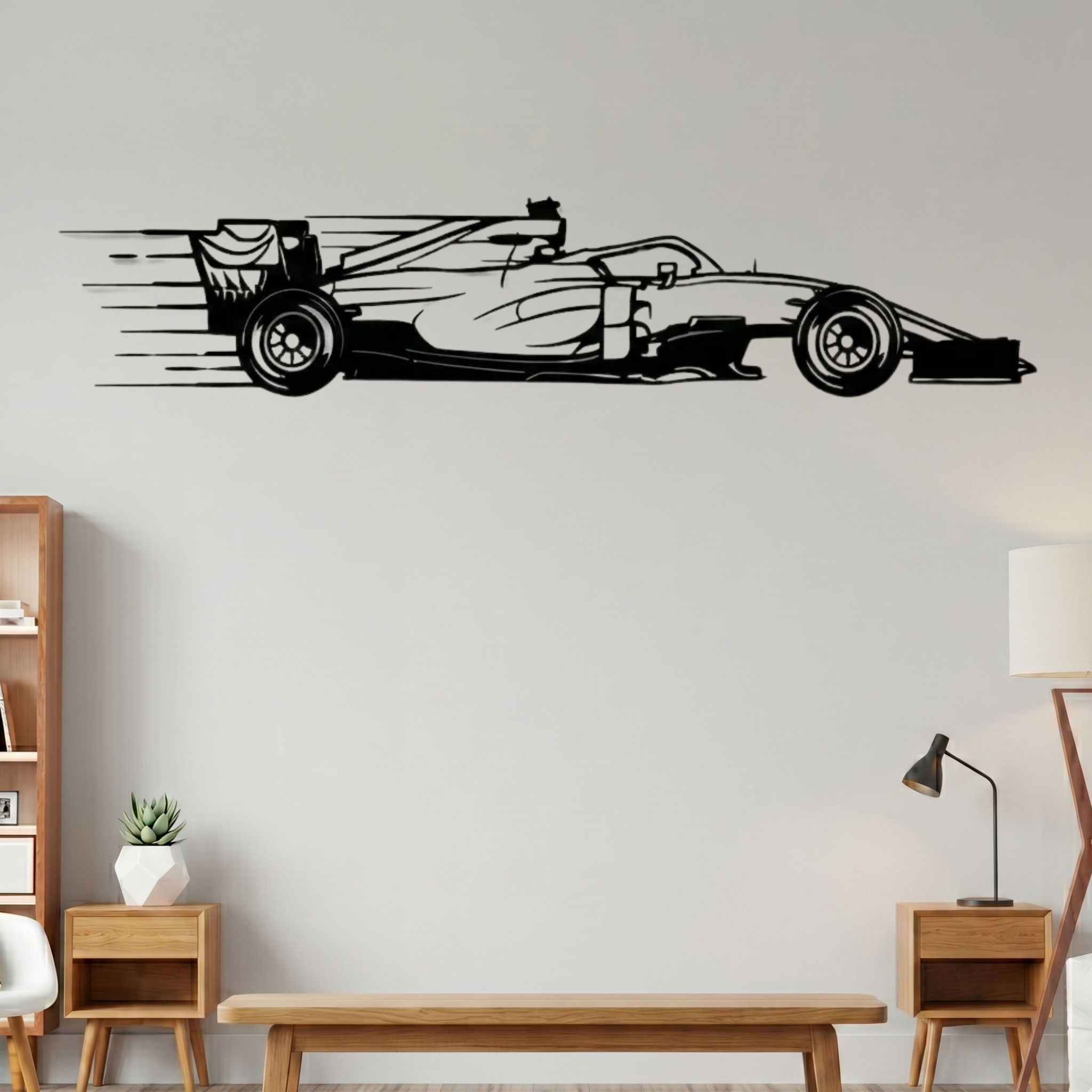 F1 Car Metal Wall Frame – Premium Laser Cut Wall Art